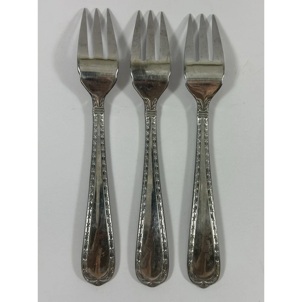 Hampton Silversmiths Nobility Salad Forks 3 Tine Set Of 3